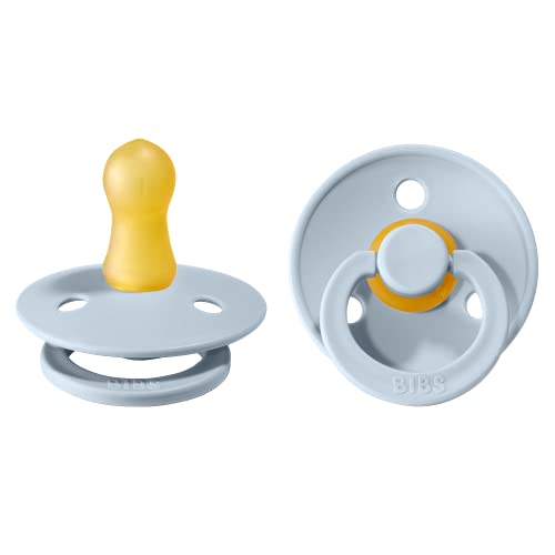 BIBS Colour Baby Pacifier with Round Nipple, Soft Silicone Shield