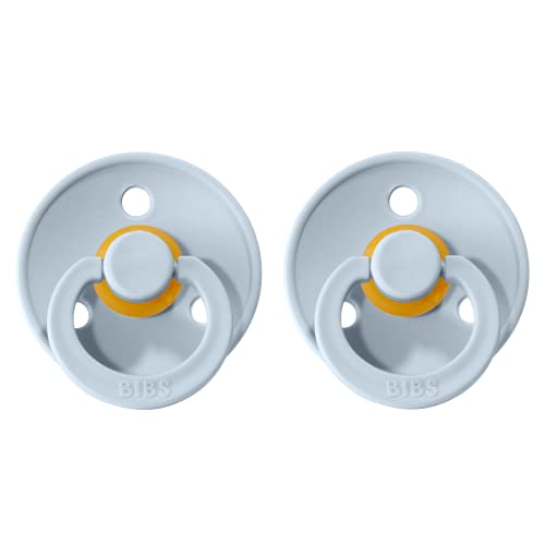 BIBS Colour Baby Pacifier with Round Nipple, Soft Silicone Shield
