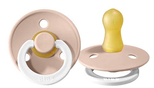 BIBS Colour Baby Pacifier with Round Nipple, Soft Silicone Shield