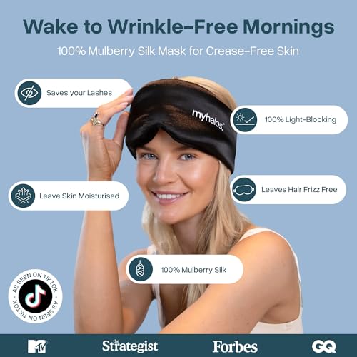 MyHalos 3D Mulberry Silk Blackout Sleep Mask