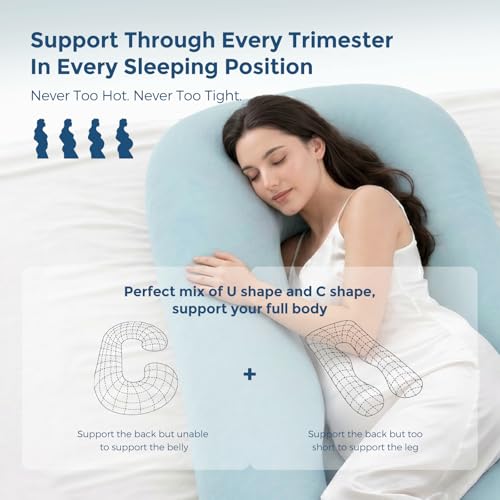 Momcozy 57-Inch U-Shaped Full Body Pregnancy Pillow