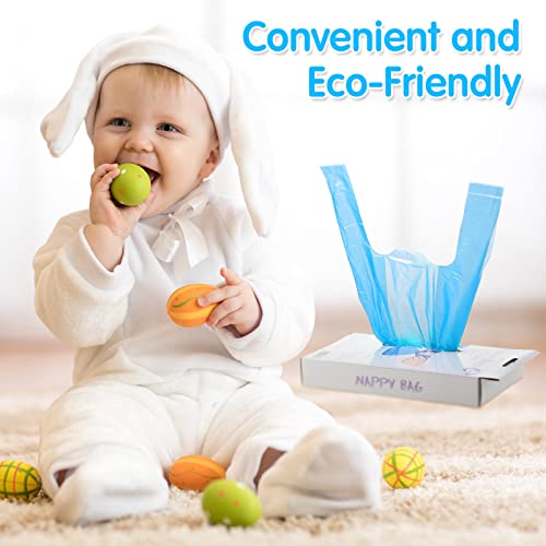 Baby Disposable Diaper Bags with Tie Handles, Scented Waste Bags, 1600-Count