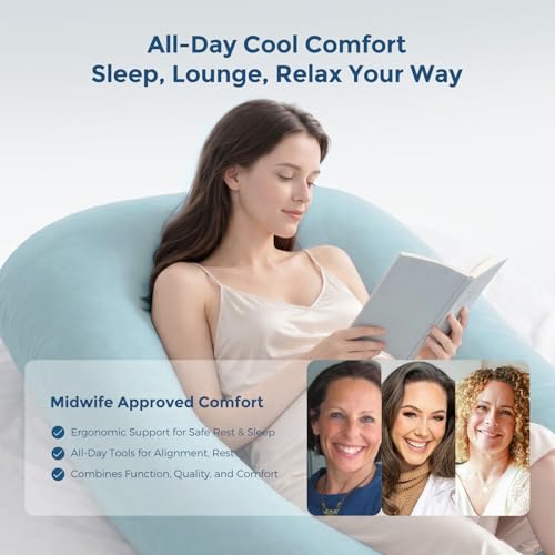 Momcozy 57-Inch U-Shaped Full Body Pregnancy Pillow