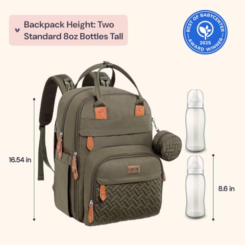 BabbleRoo Diaper Bag Backpack, Waterproof Multifunctional Baby Travel Bag