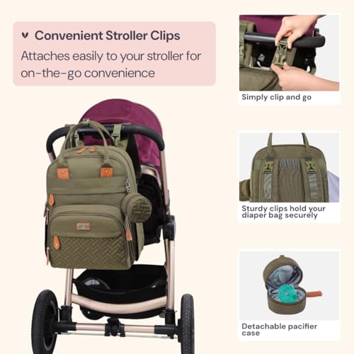 BabbleRoo Diaper Bag Backpack, Waterproof Multifunctional Baby Travel Bag