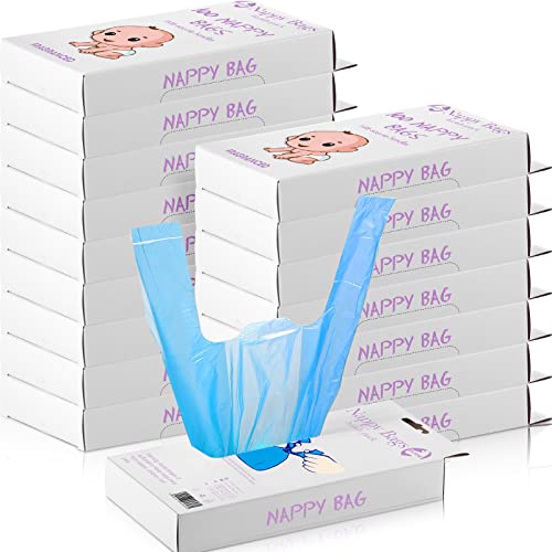 Baby Disposable Diaper Bags with Tie Handles, Scented Waste Bags, 1600-Count