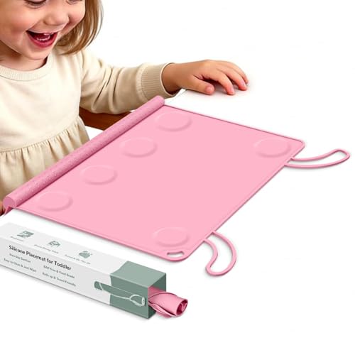Silicone Toddler Placemat for Travel & Restaurant Dining