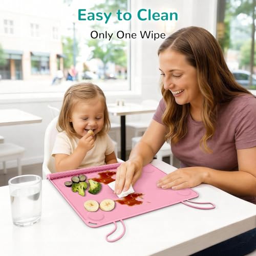 Silicone Toddler Placemat for Travel & Restaurant Dining