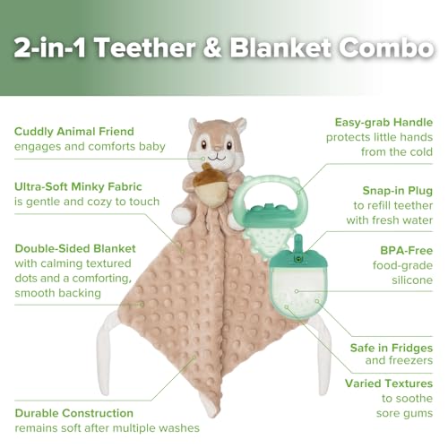 Haakaa Palm Teether & Security Blanket Baby Teething Set
