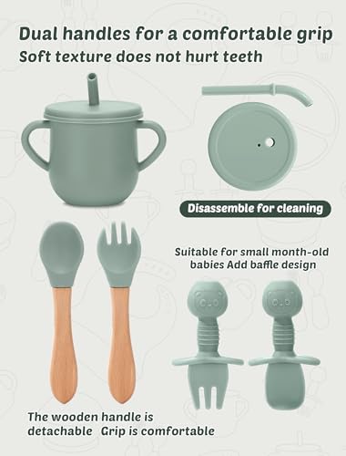 24-Piece Silicone Baby Feeding Set for Baby-Led Weaning