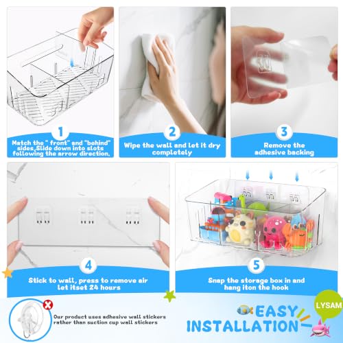 Lysam Baby Bath Toy Organizer, Mesh Storage Bag for Bathtub Toys