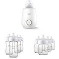 Philips AVENT Fast Bottle Warmer & Glass Bottle Bundle