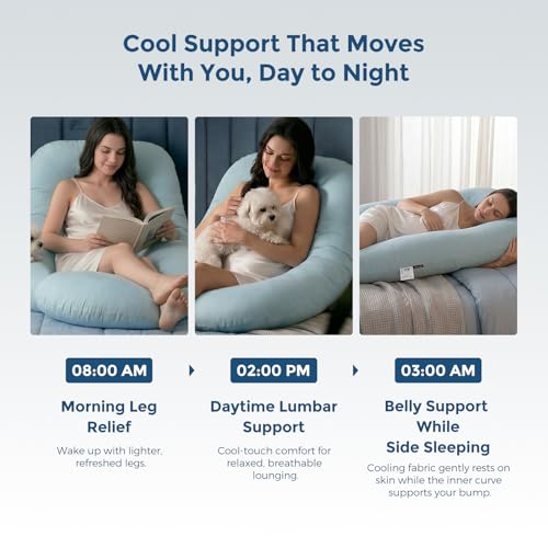 Momcozy 57-Inch U-Shaped Full Body Pregnancy Pillow