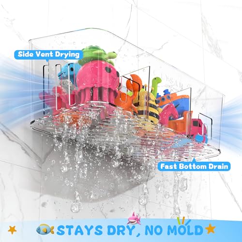 Lysam Baby Bath Toy Organizer, Mesh Storage Bag for Bathtub Toys