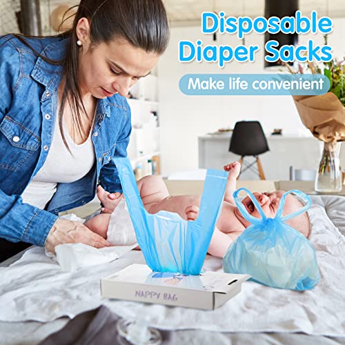 Baby Disposable Diaper Bags with Tie Handles, Scented Waste Bags, 1600-Count