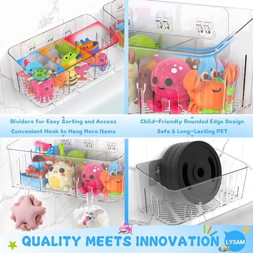 Lysam Baby Bath Toy Organizer, Mesh Storage Bag for Bathtub Toys