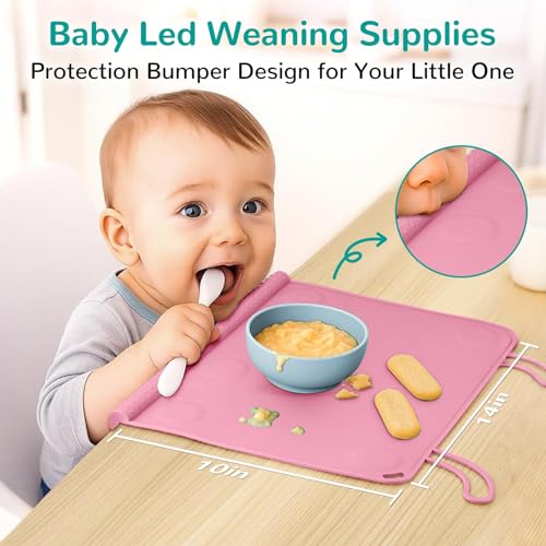 Silicone Toddler Placemat for Travel & Restaurant Dining