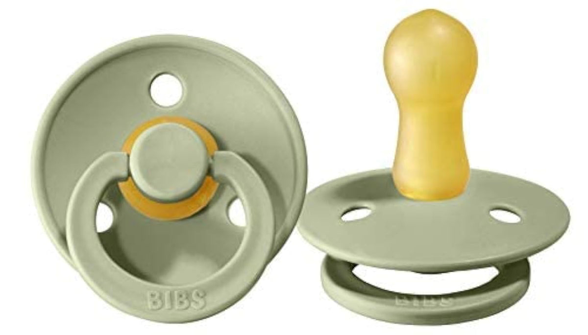 BIBS Colour Baby Pacifier with Round Nipple, Soft Silicone Shield