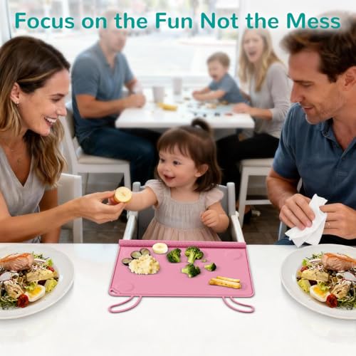 Silicone Toddler Placemat for Travel & Restaurant Dining