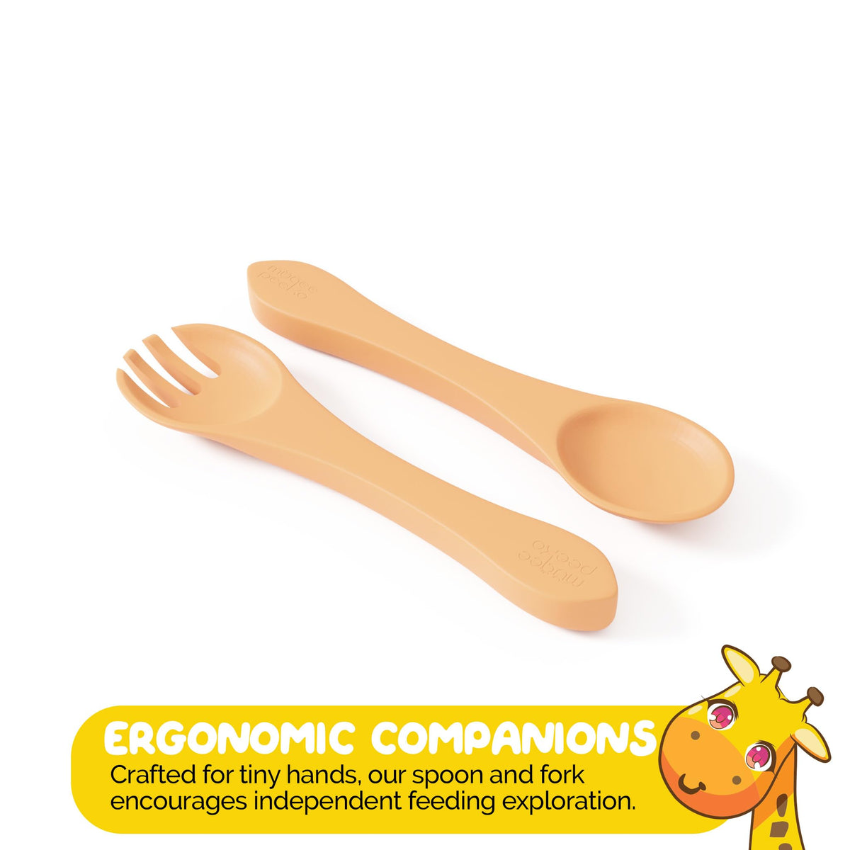 Muqee Peeko Silicone Baby Feeding Set with Utensils