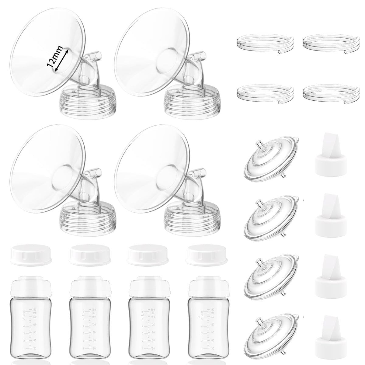 4-Pack Breast Pump Replacement Parts for Spectra S1 S2 S9 Plus SG