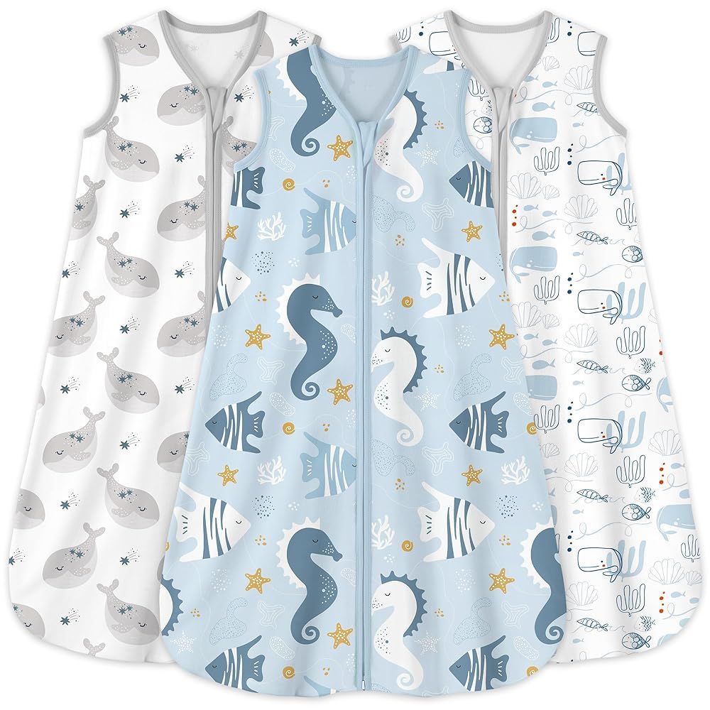 Yoofoss Baby Wearable Sleep Sack with 2-Way Zipper, Cotton Blanket