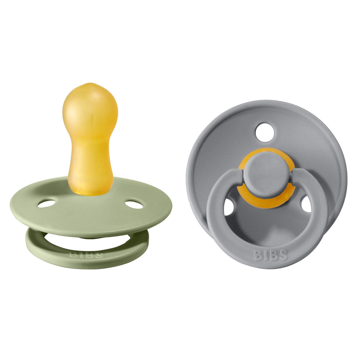 BIBS Colour Baby Pacifier with Round Nipple, Soft Silicone Shield