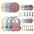 24-Piece Silicone Baby Feeding Set for Baby-Led Weaning