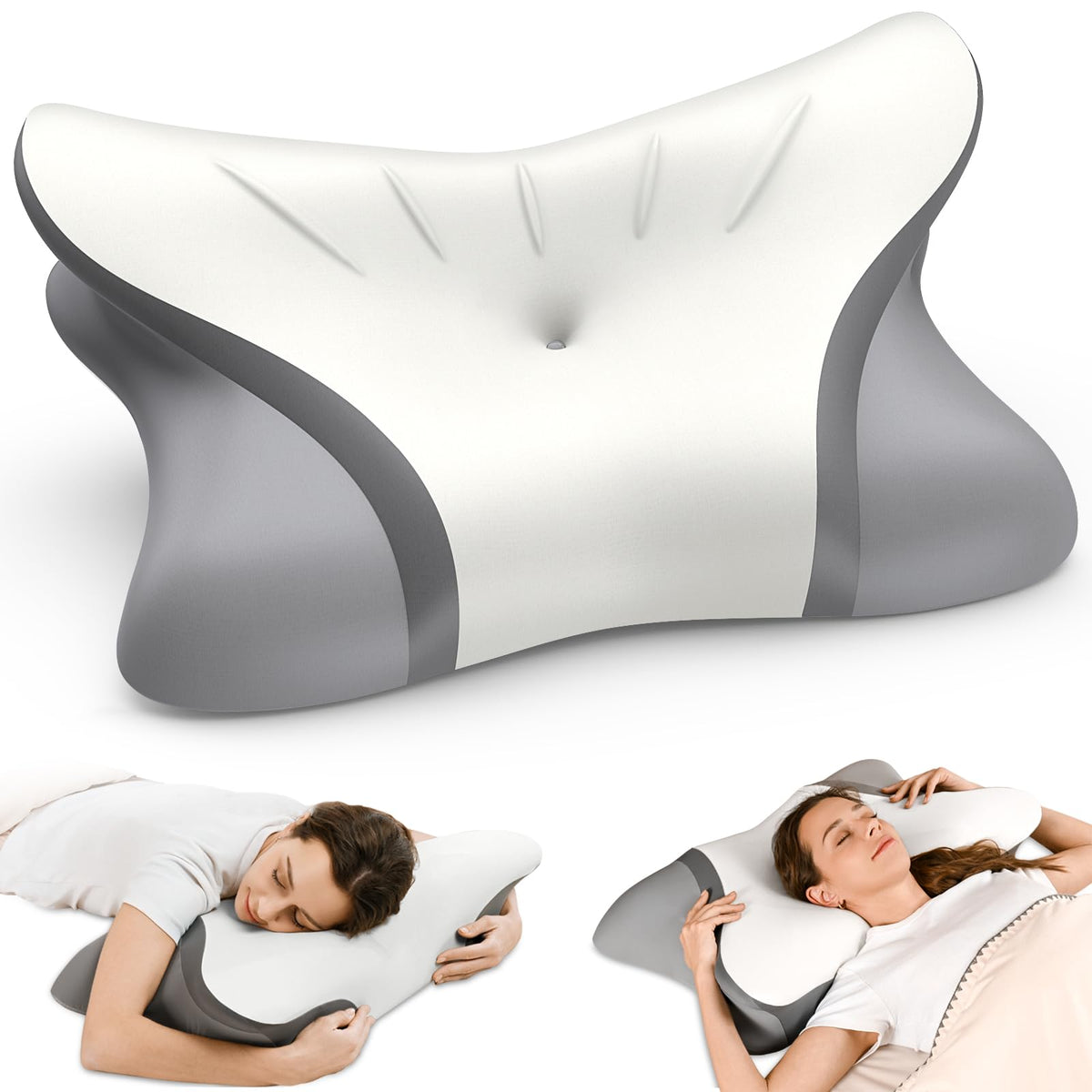 Ergonomic Cervical Neck Pillow with Q-Max Cooling Support