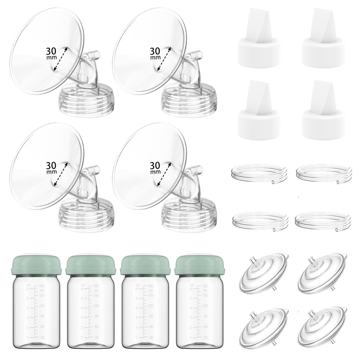 4-Pack Breast Pump Replacement Parts for Spectra S1 S2 S9 Plus SG