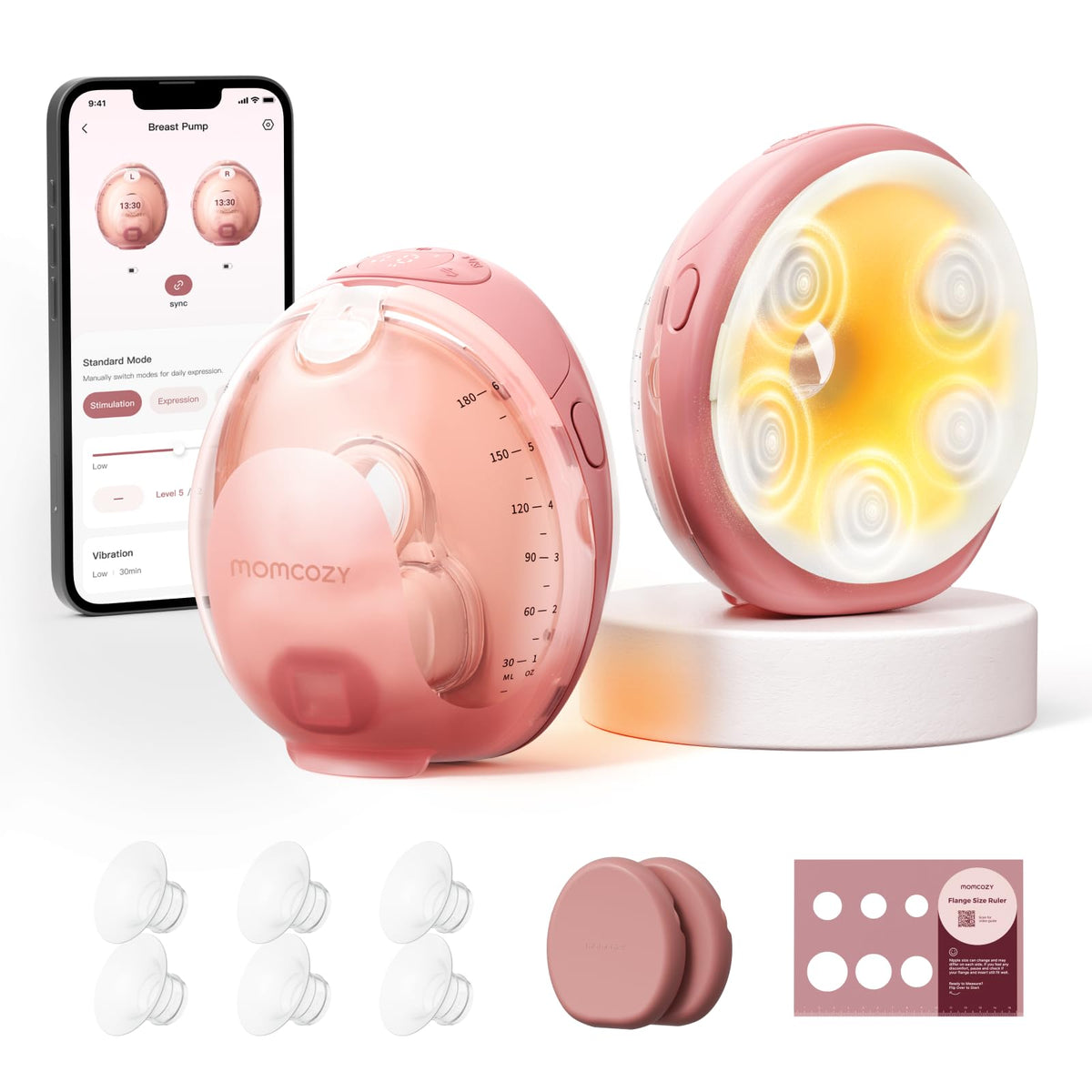 Momcozy M5 Smart Hands-Free Breast Pump with App Control