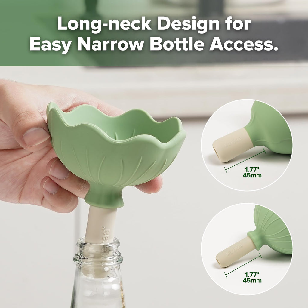 Haakaa Silicone Baby Food Spoon & Flower Funnel Set