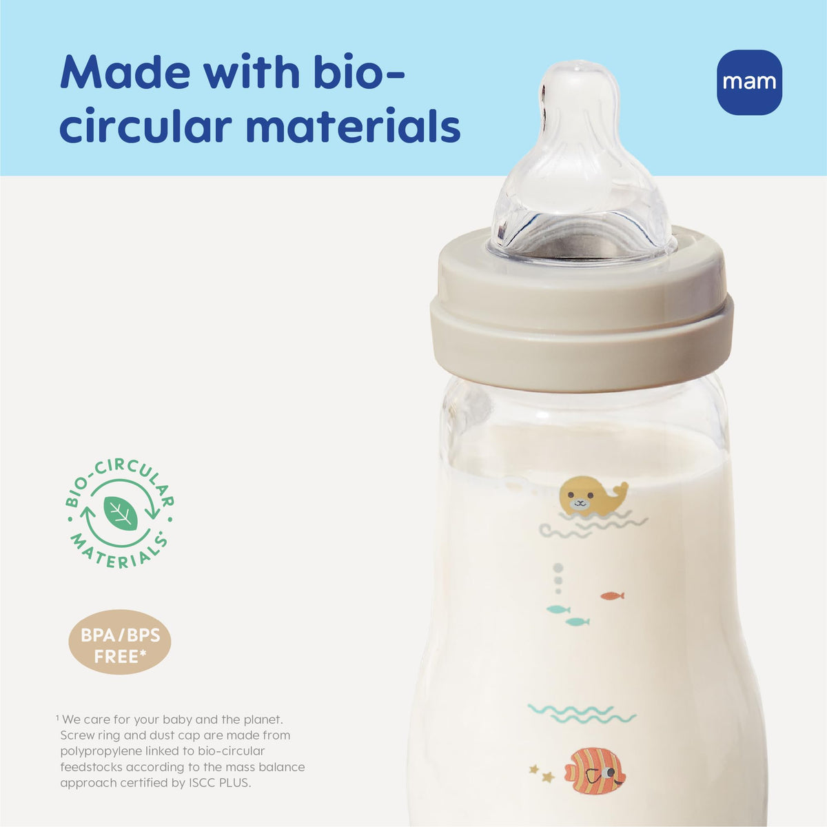MAM Feel Good Slow Flow Premium Glass Baby Bottle