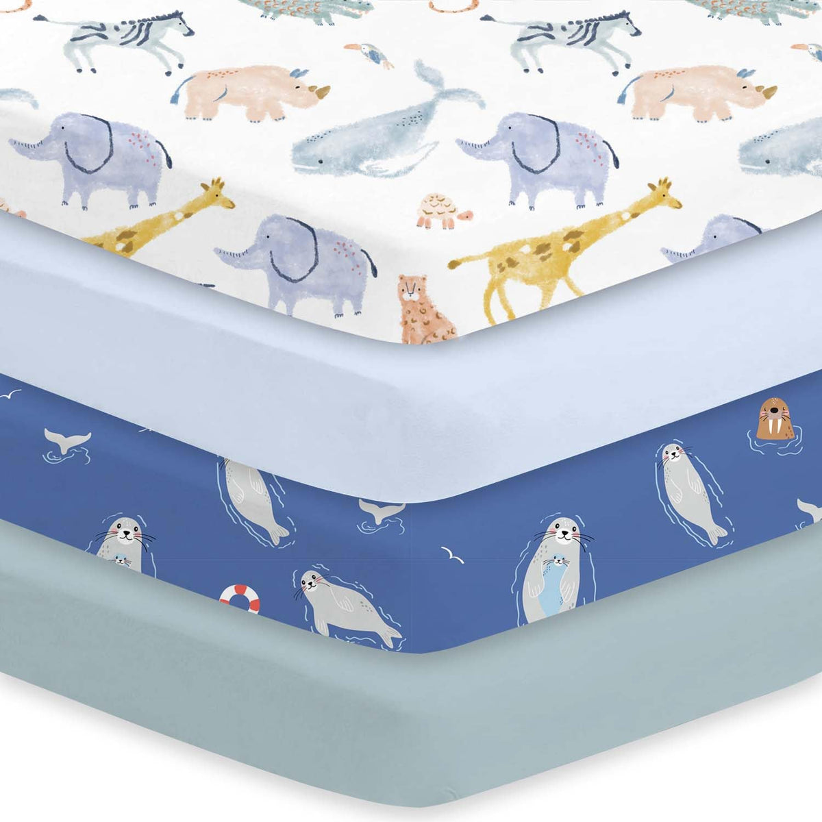 Little Grape Land Fitted Baby Crib Sheet for Nursery Bedding