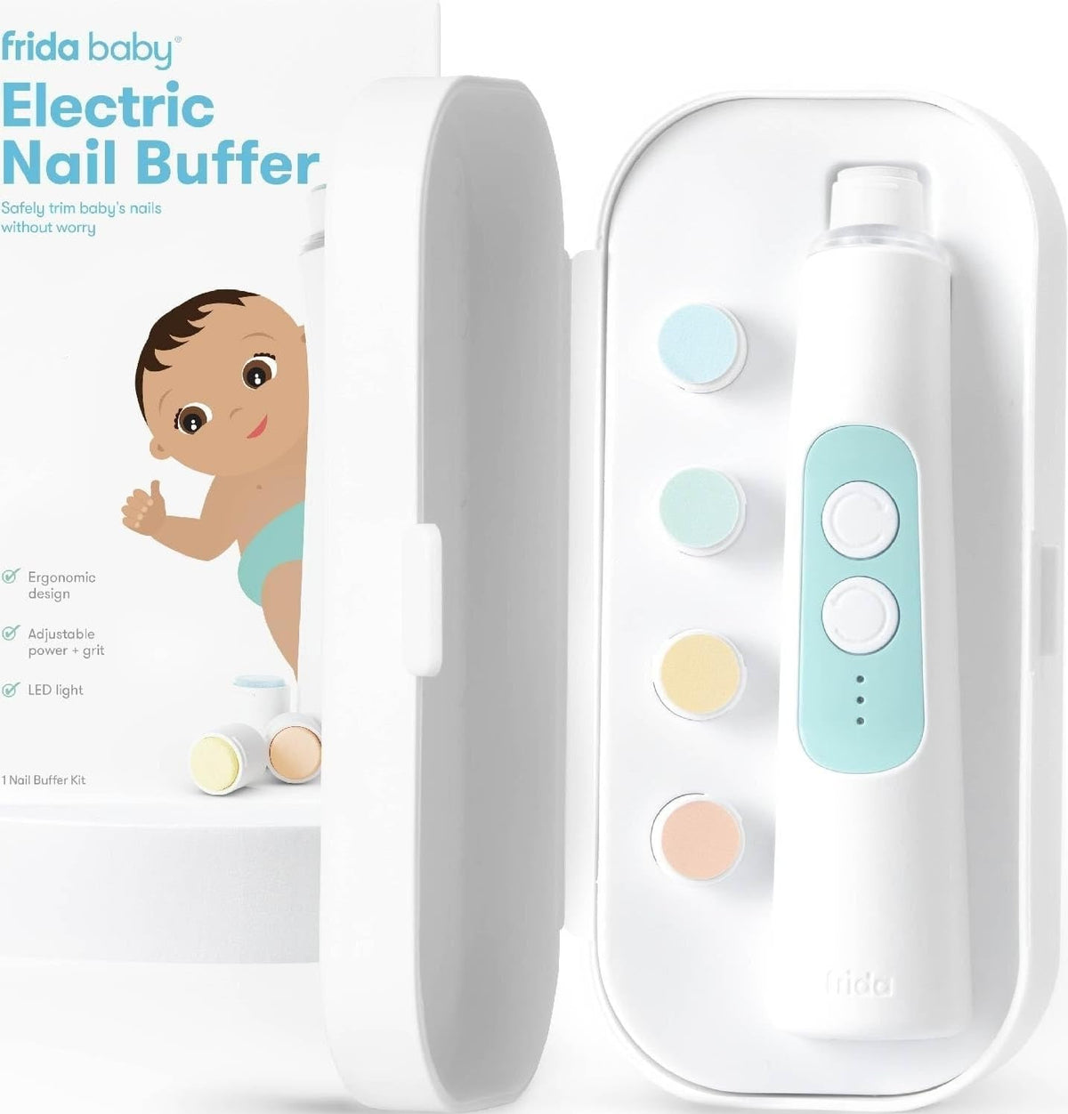 Frida Baby Electric Nail Buffer, Safe Gentle Nail File for Babies