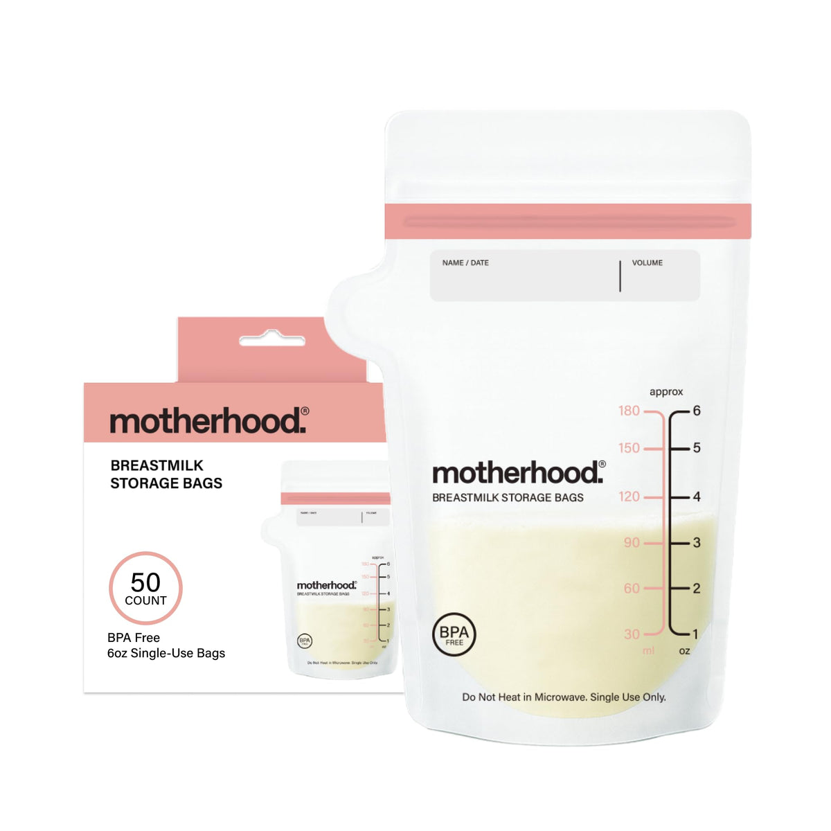 Motherhood Maternity 6 oz Breastmilk Storage Bags 200-Count