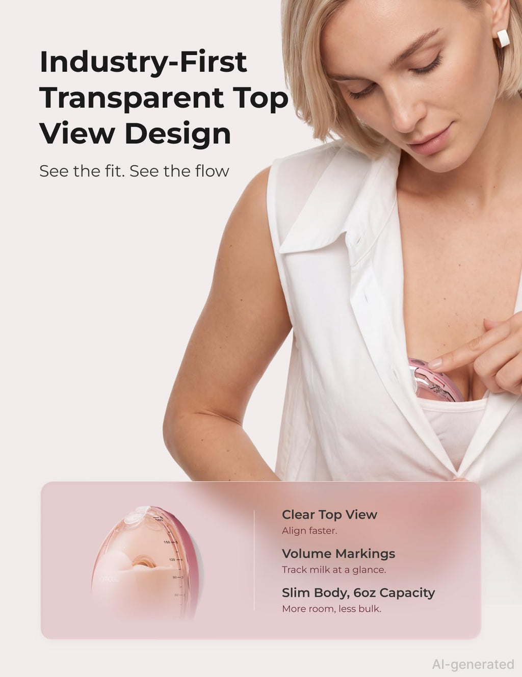 Momcozy M5 Smart Hands-Free Breast Pump with App Control
