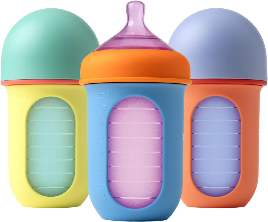 Boon Nursh Reusable Silicone Pouch Baby Bottle Set