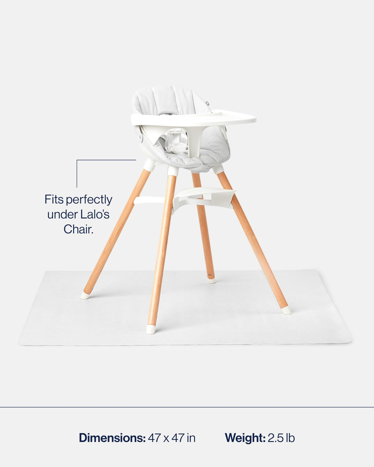 Lalo Double-Sided Wipeable Baby High Chair Splat Mat