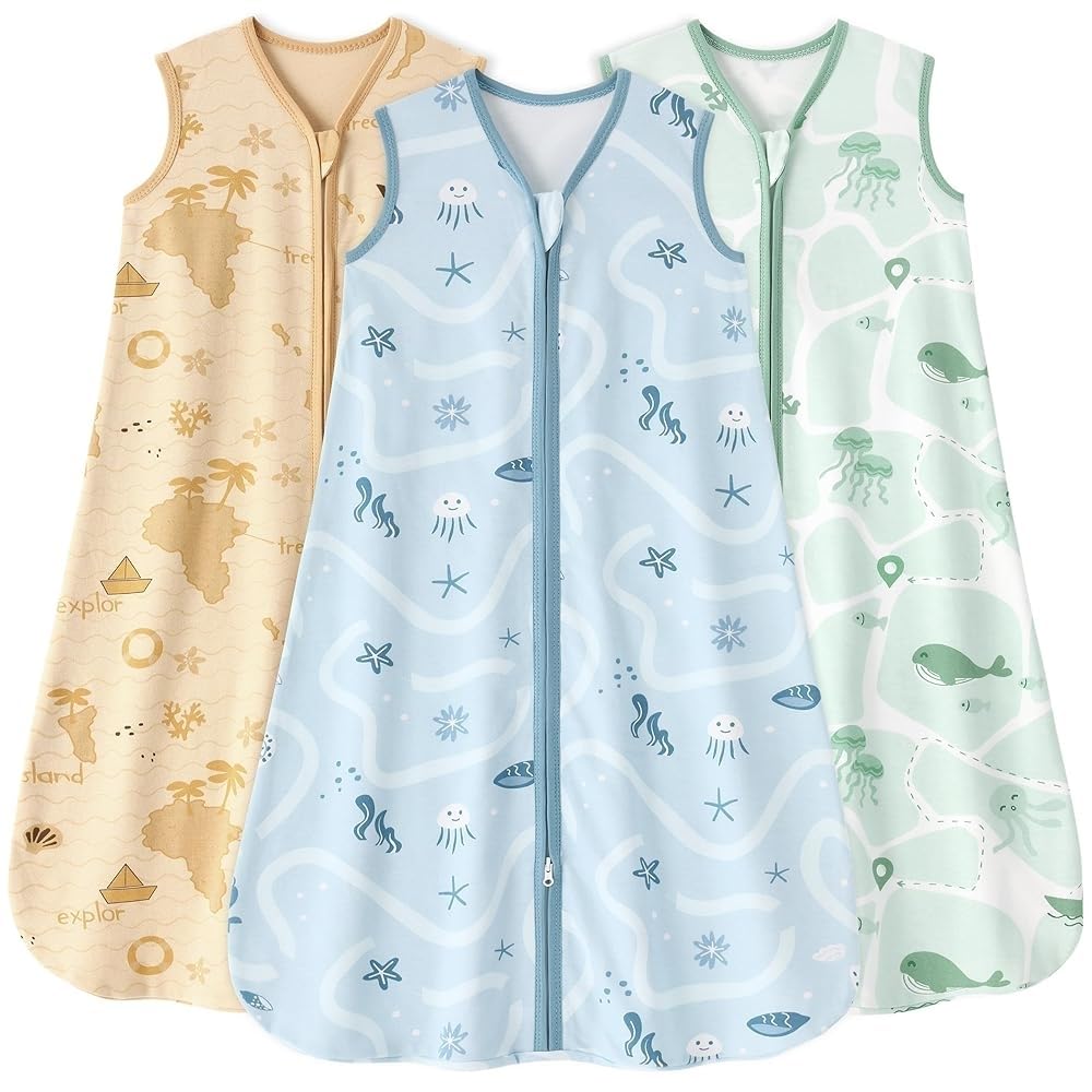 Yoofoss Baby Wearable Sleep Sack with 2-Way Zipper, Cotton Blanket