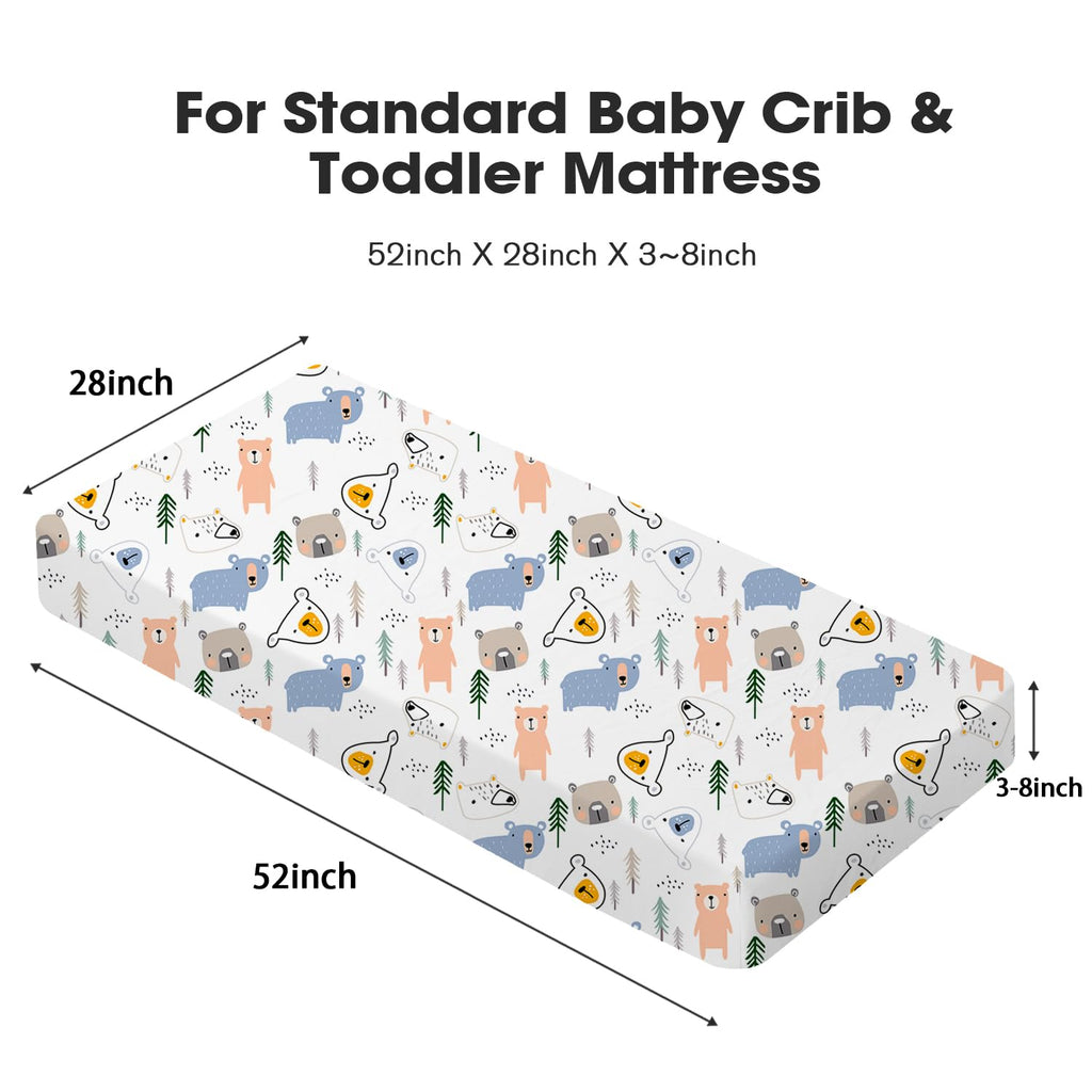 Little Grape Land Fitted Baby Crib Sheet for Nursery Bedding