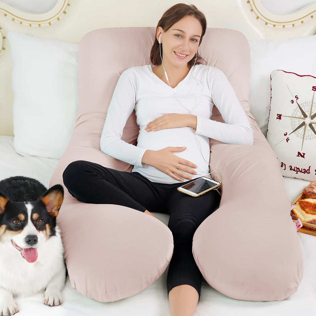 Meiz U-Shaped Full Body Pregnancy Pillow with Removable Cover