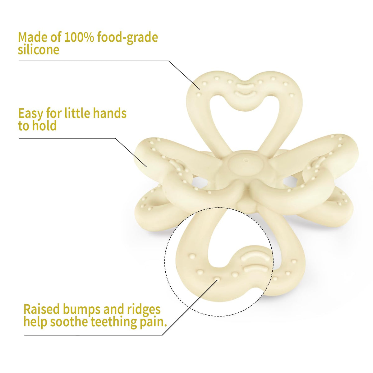 Haakaa Clover Baby Fruit Feeder & Silicone Teether Set