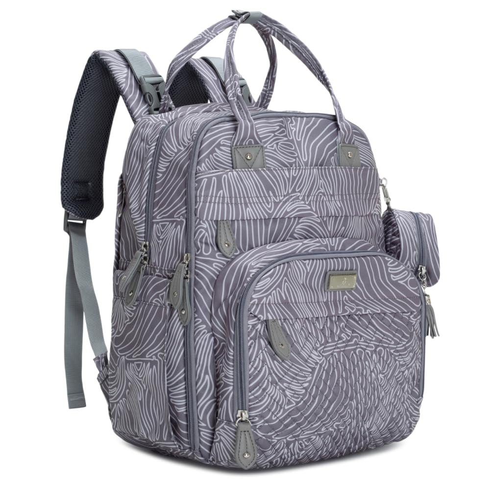 BabbleRoo Diaper Bag Backpack, Waterproof Multifunctional Baby Travel Bag