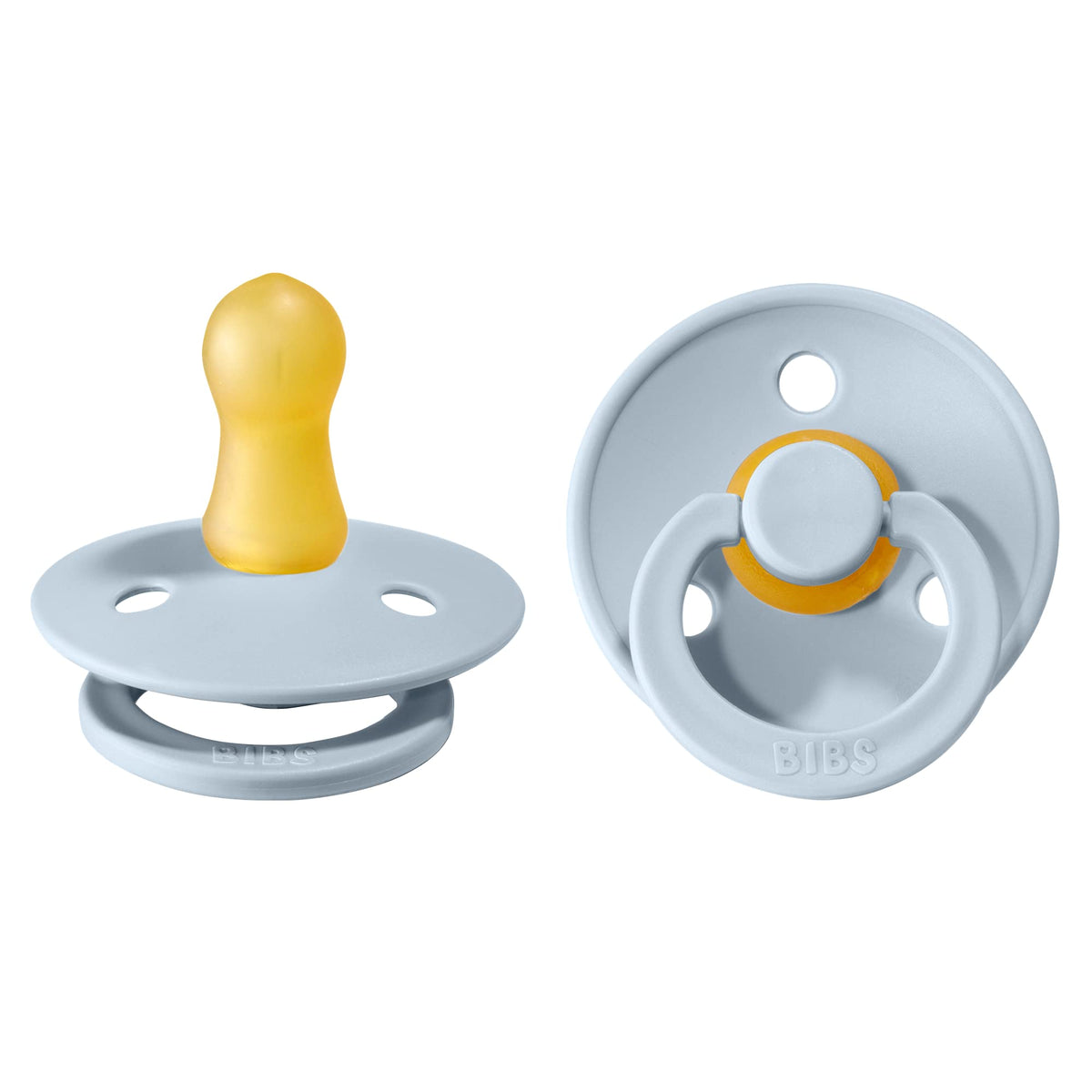 BIBS Colour Baby Pacifier with Round Nipple, Soft Silicone Shield