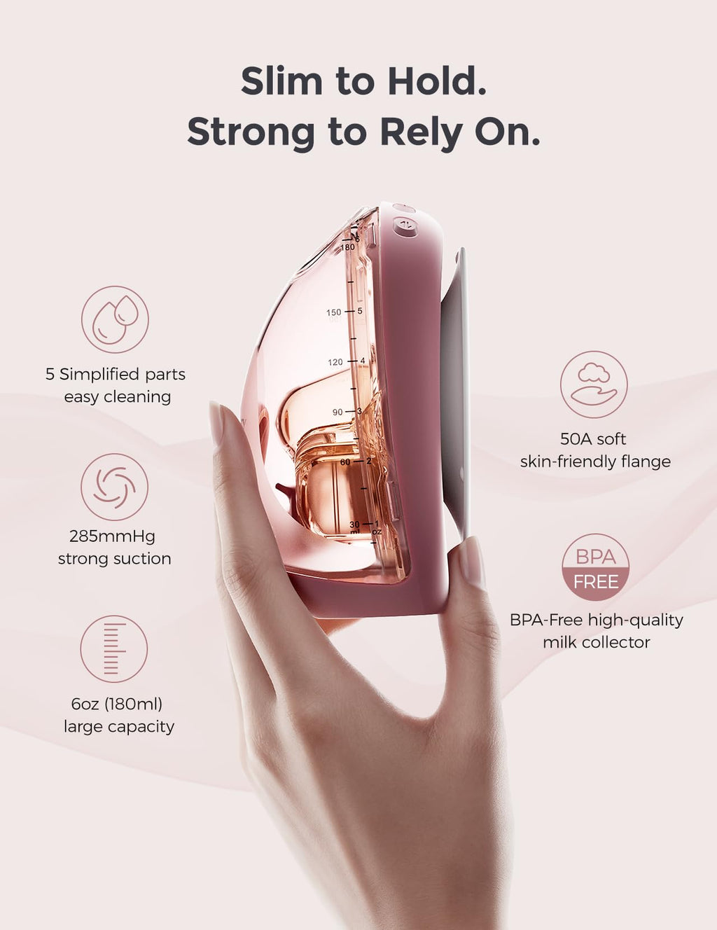 Momcozy M5 Smart Hands-Free Breast Pump with App Control