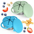 2-Pack Spill-Proof Toddler Snack Cups with Silicone Lids