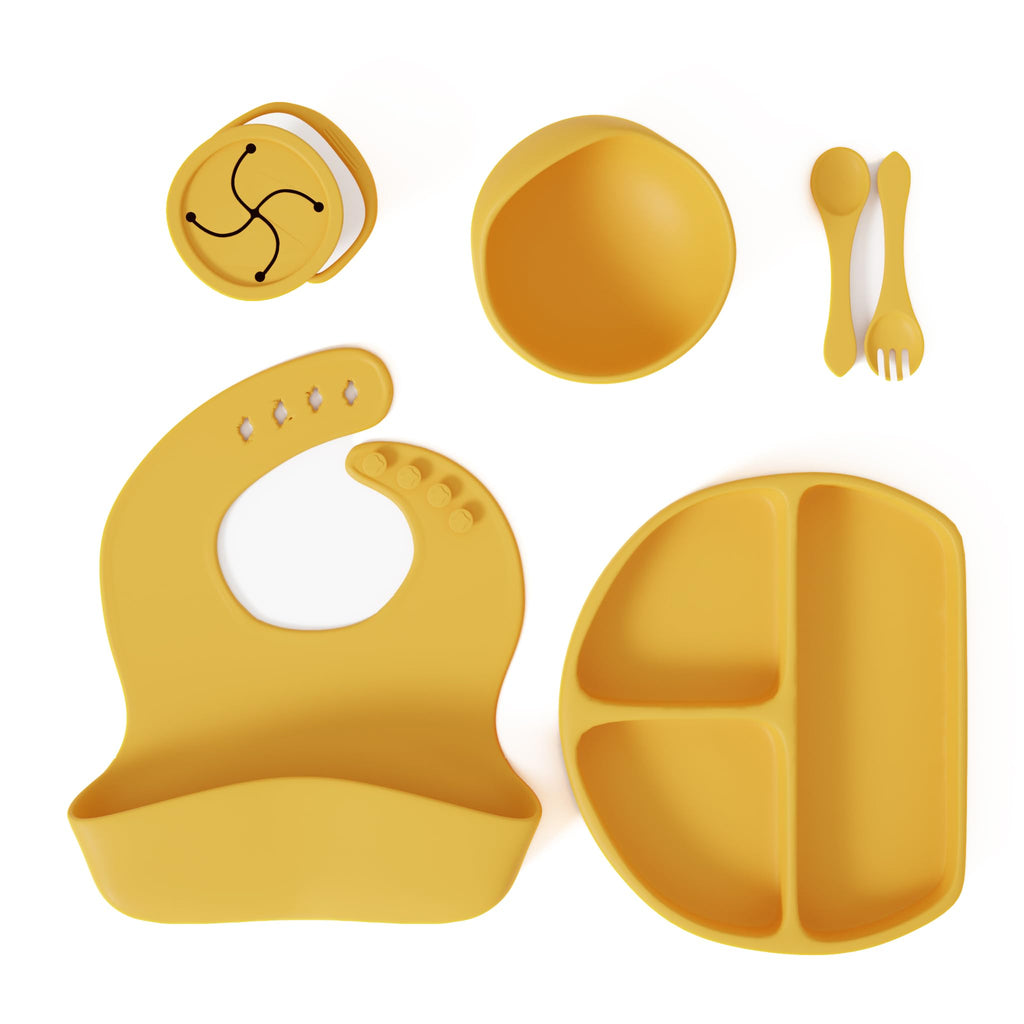 Muqee Peeko Silicone Baby Feeding Set with Utensils