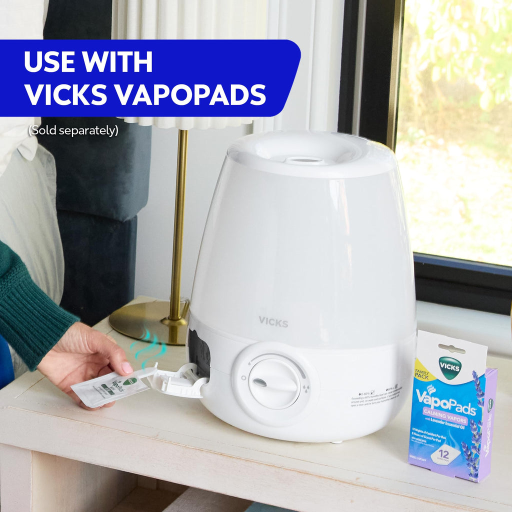 Vicks Filter-Free Ultrasonic Baby Humidifier for Nursery Use