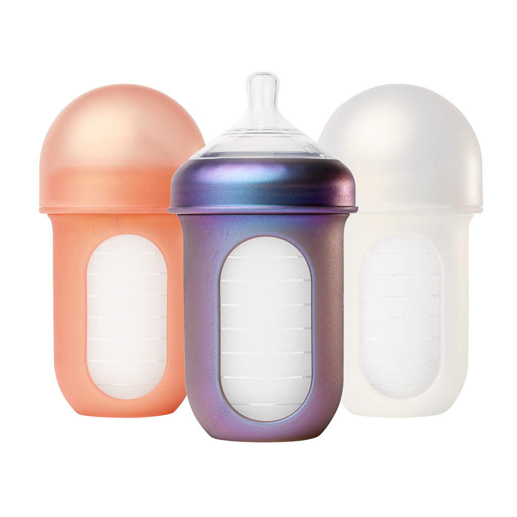 Boon Nursh Reusable Silicone Pouch Baby Bottle Set